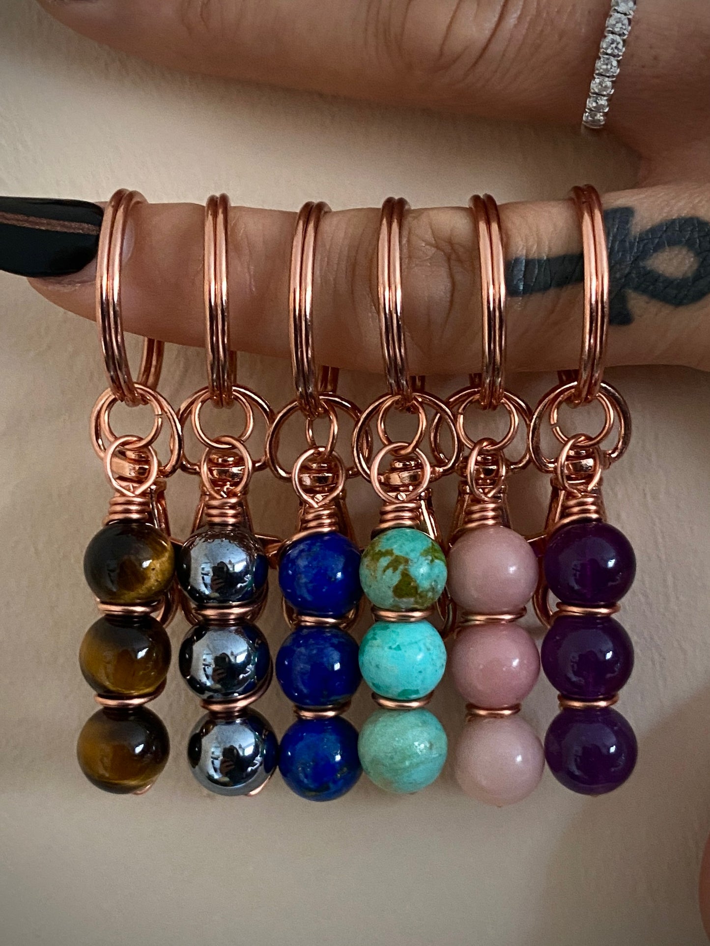 Crystal Keyring Charms