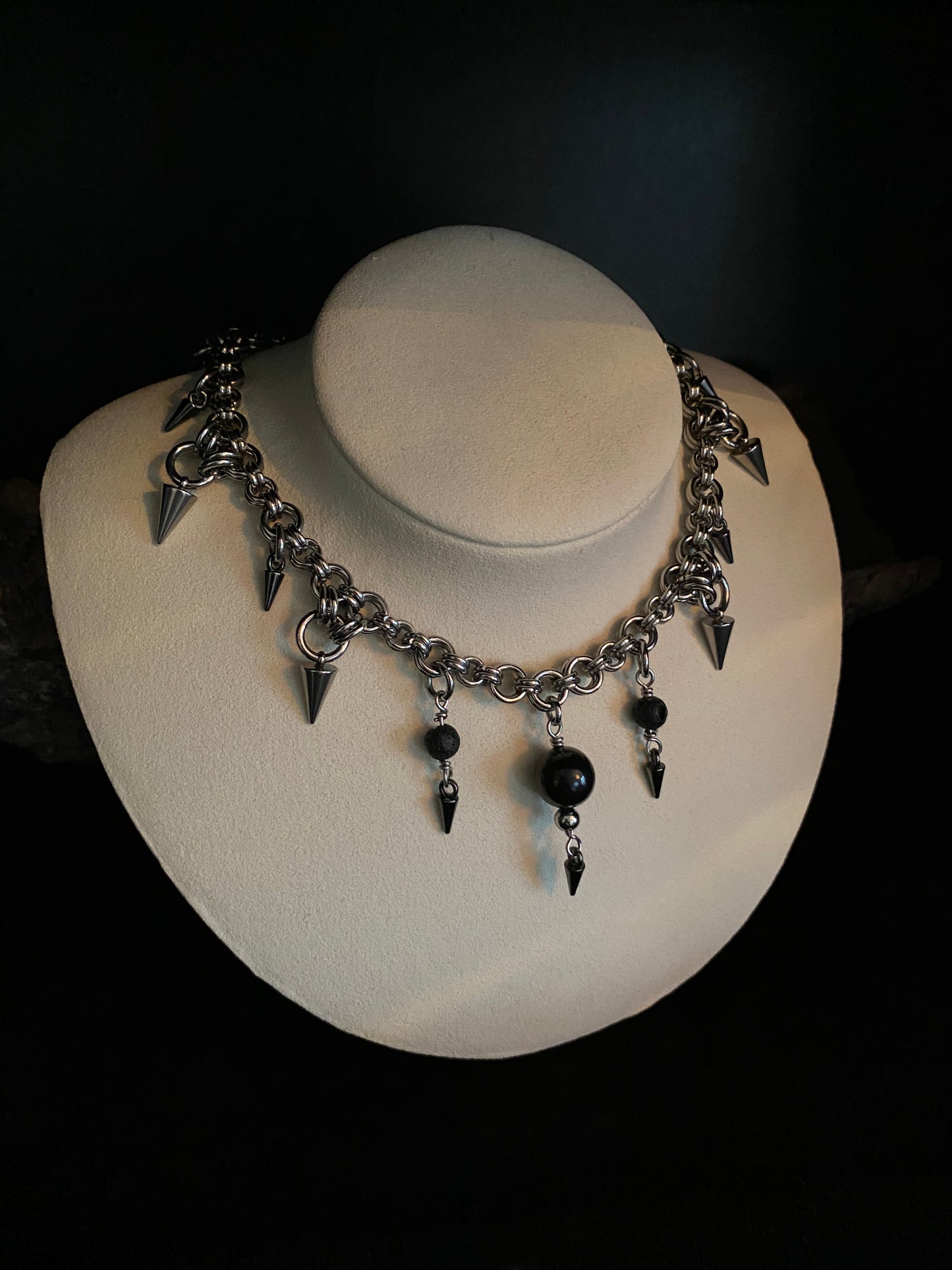 Shungite & Lava Stone Choker