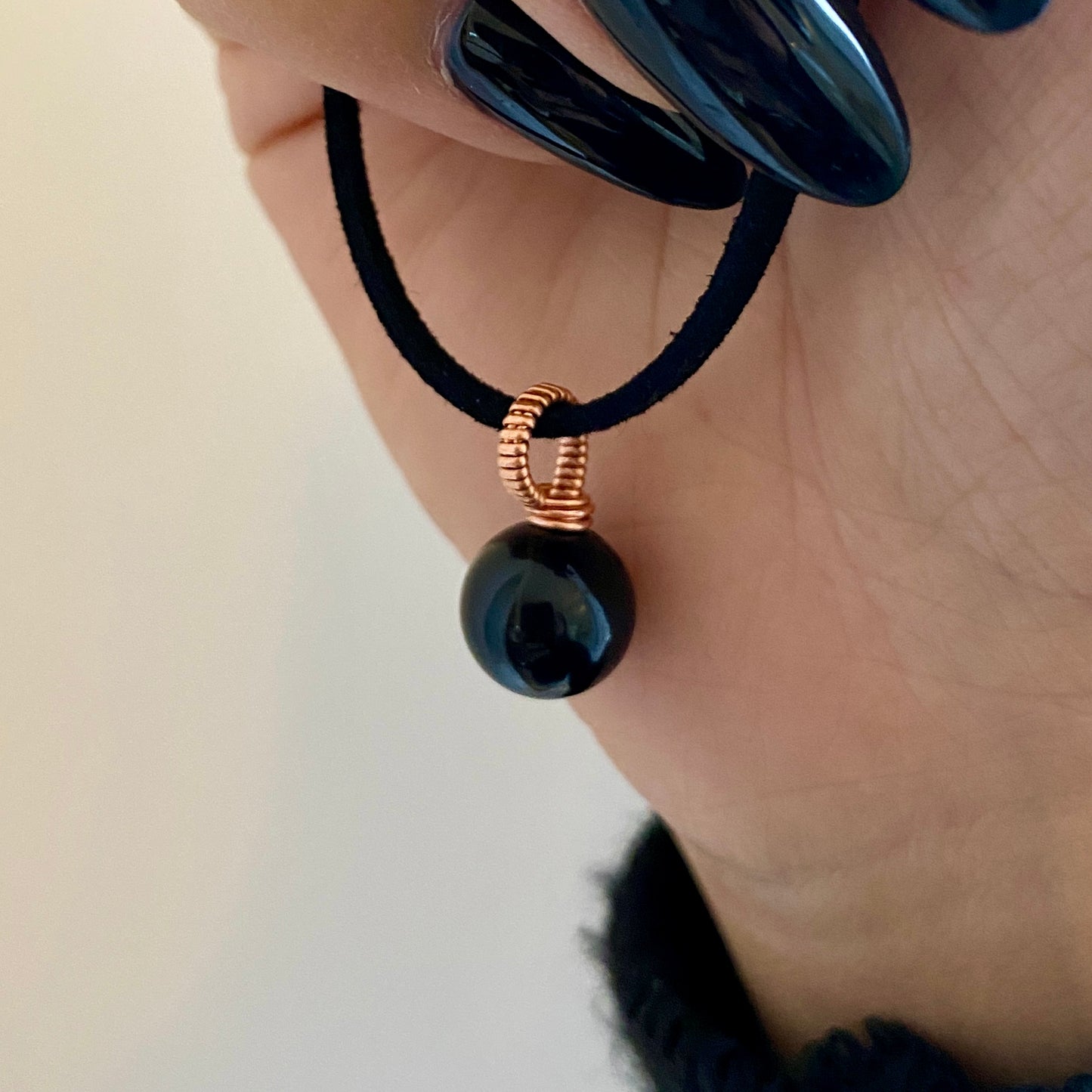 Black Tourmaline Bead Choker