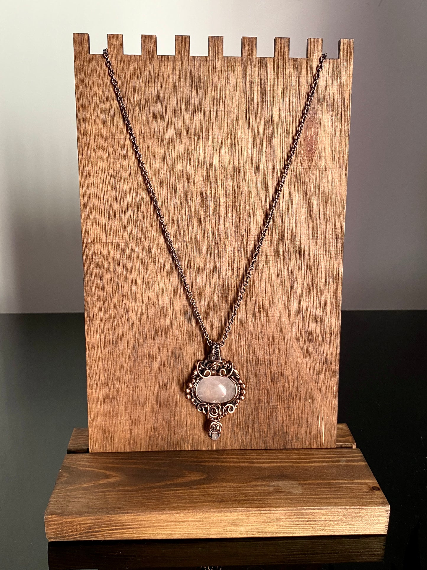 Rose Quartz Statement Necklace