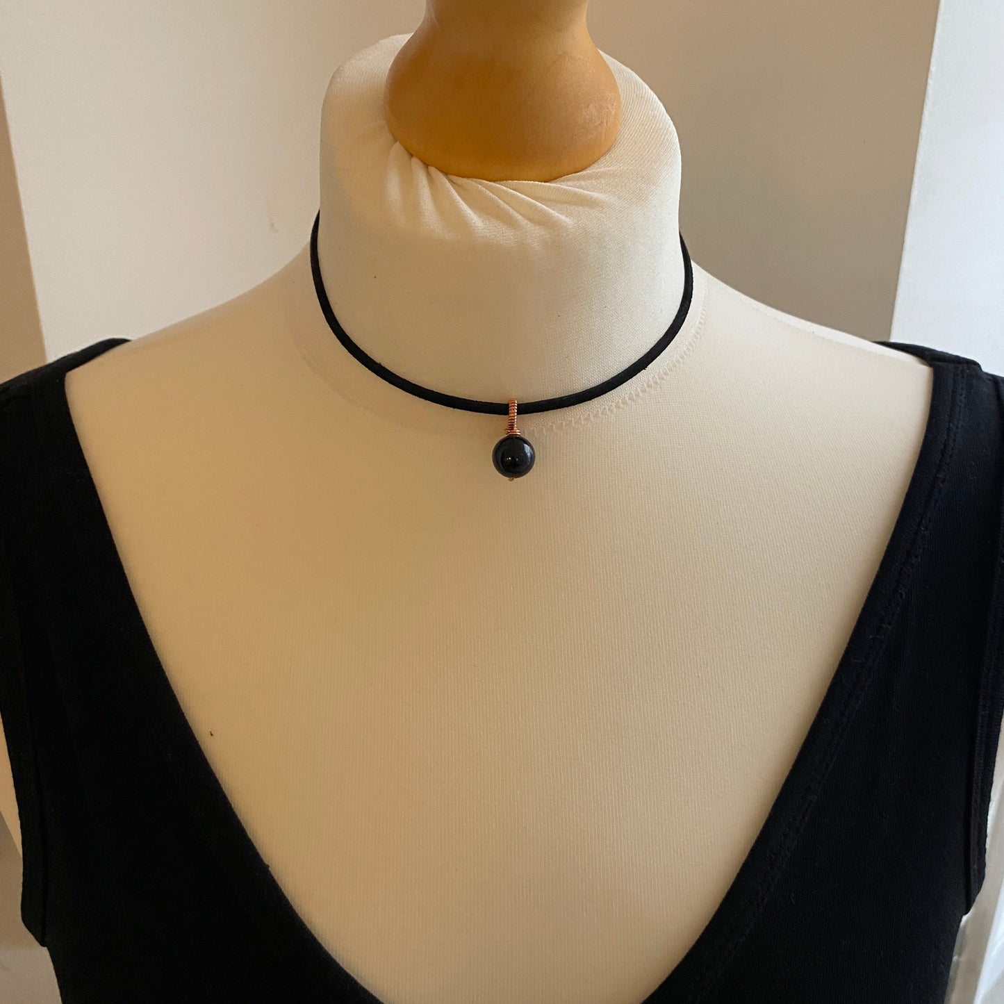 Black Tourmaline Bead Choker