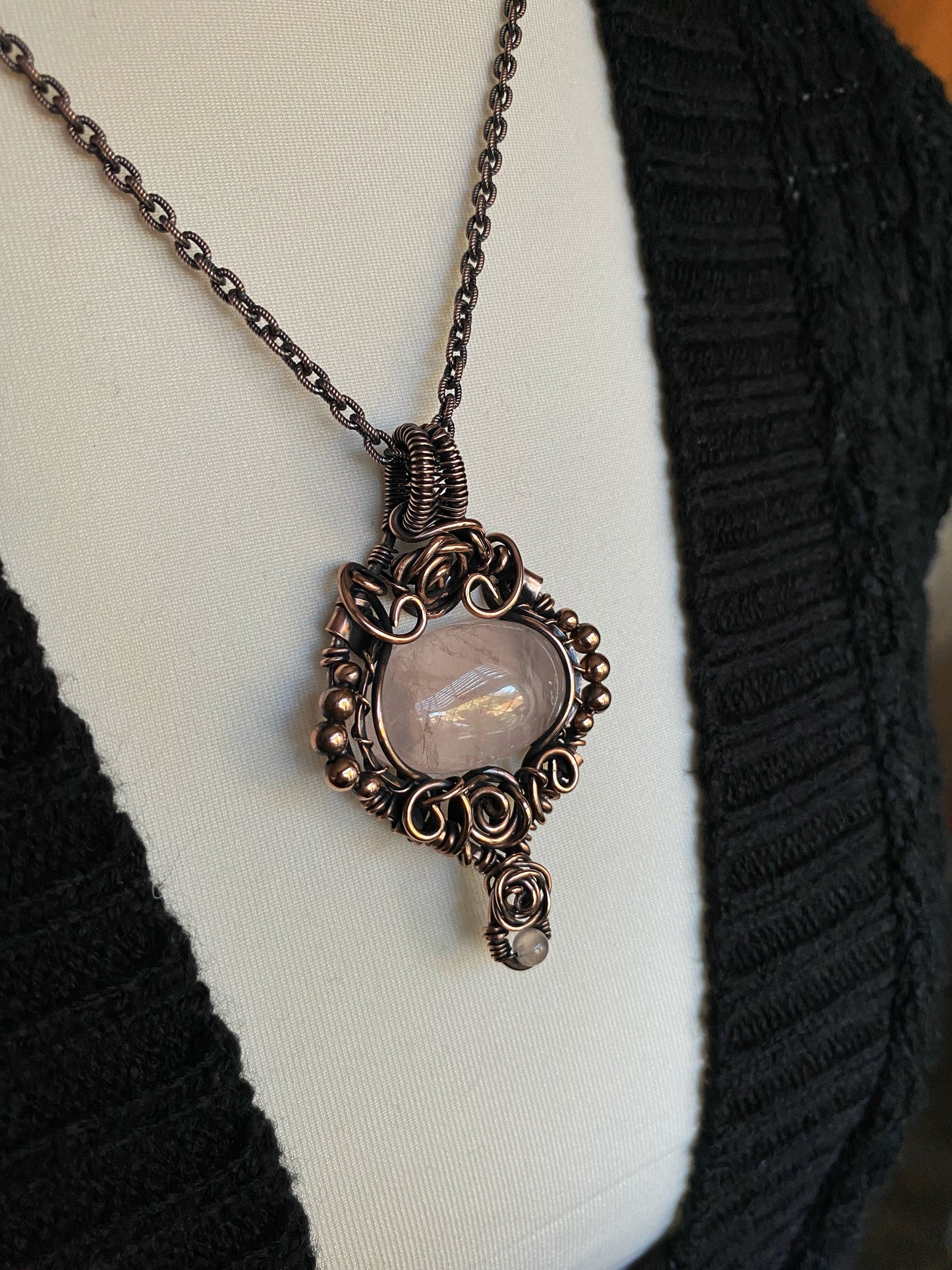 Rose Quartz Statement Necklace