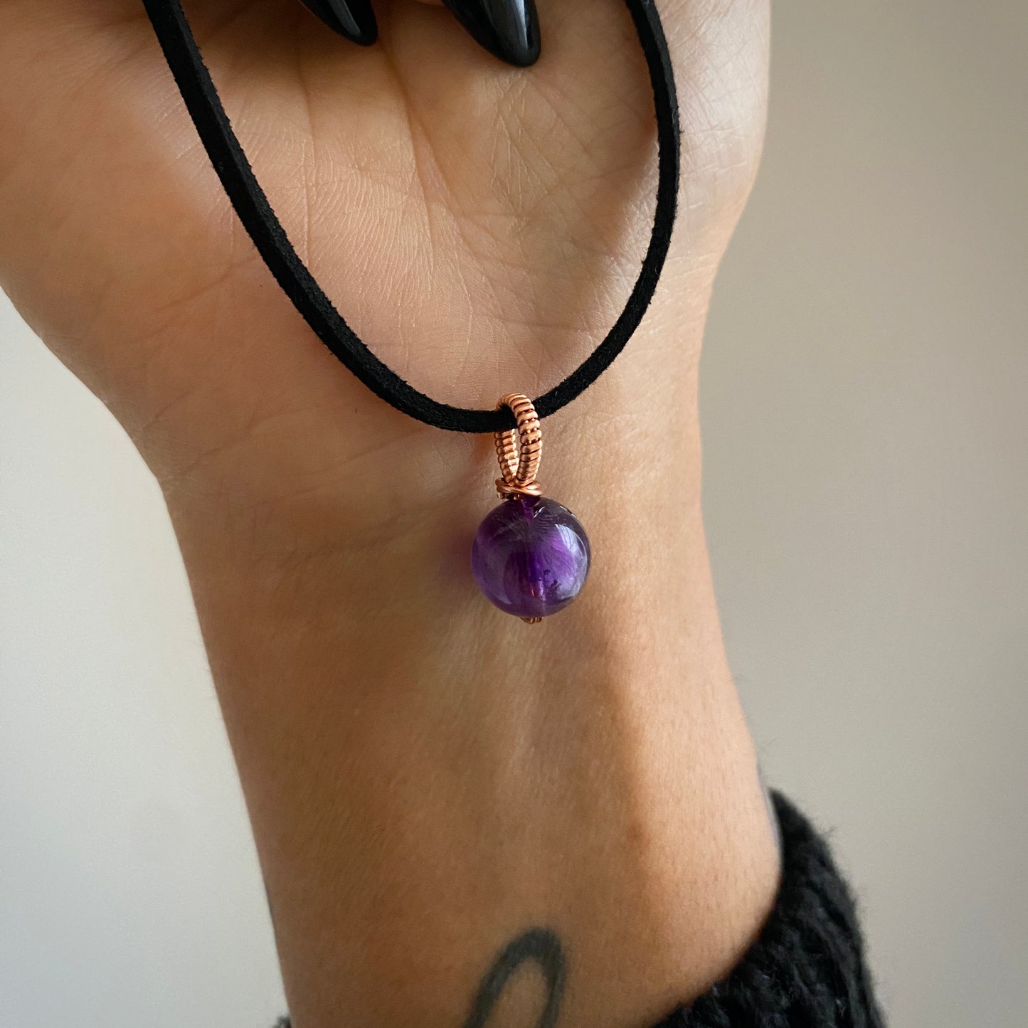 Amethyst Bead Choker