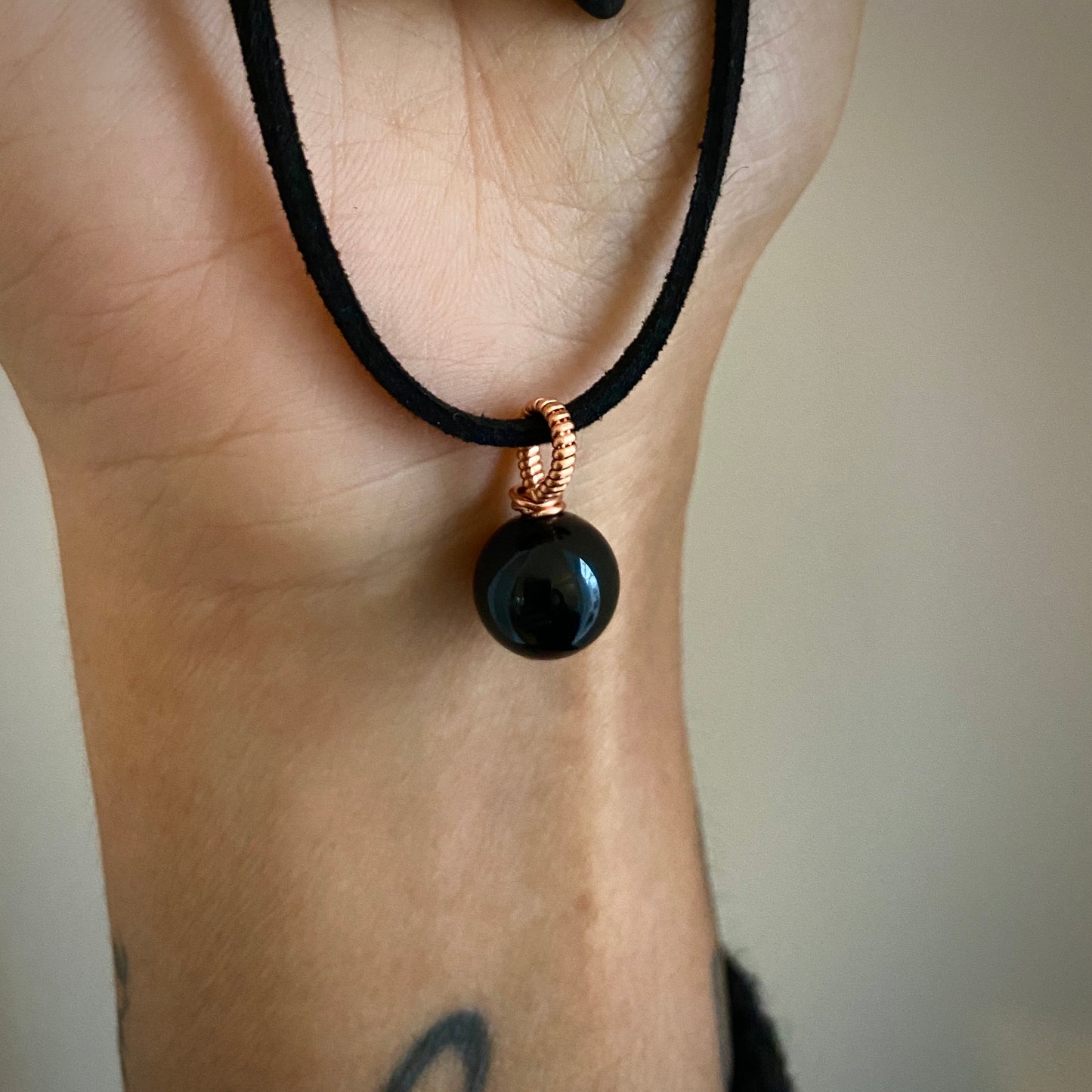 Black Tourmaline Bead Choker