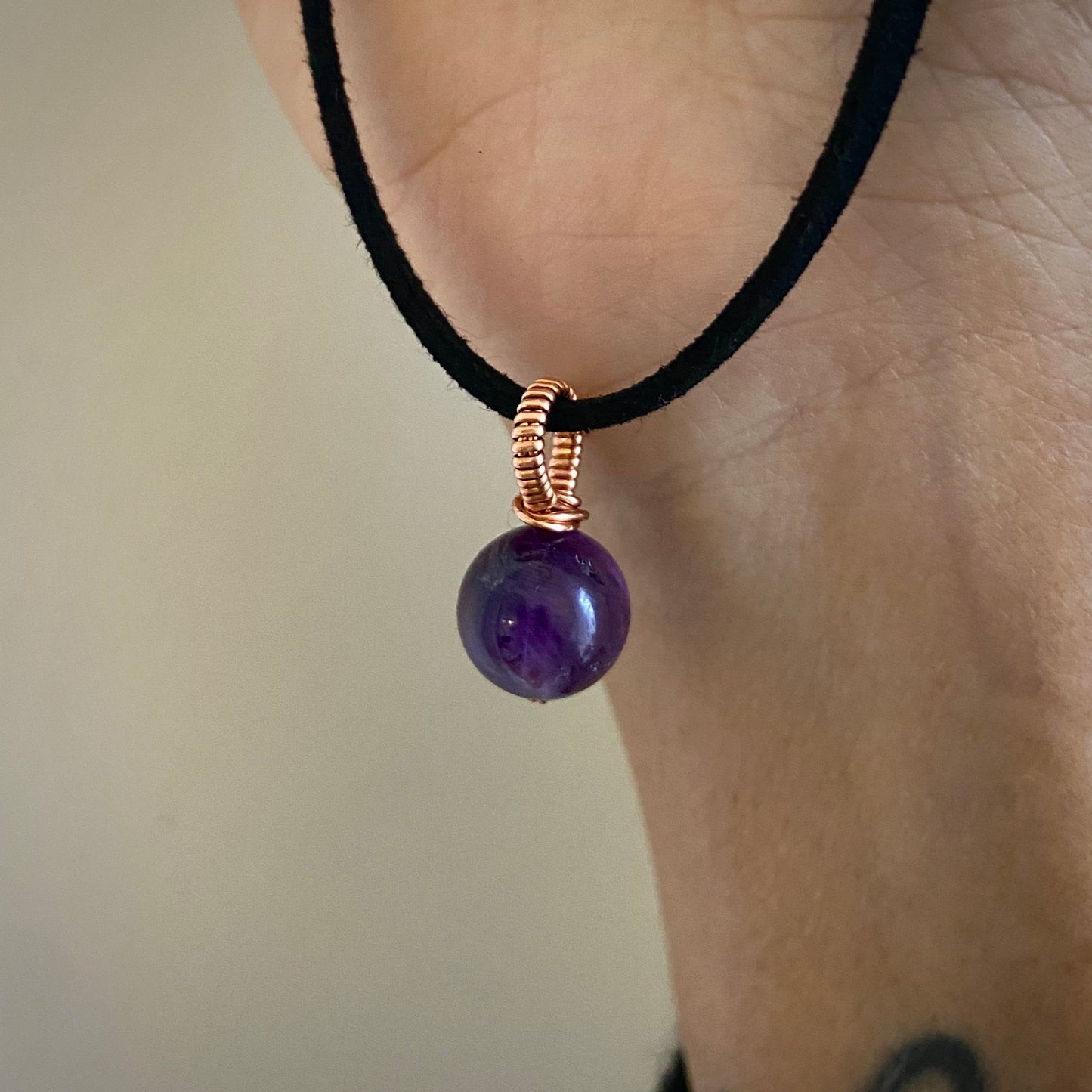 Amethyst Bead Choker