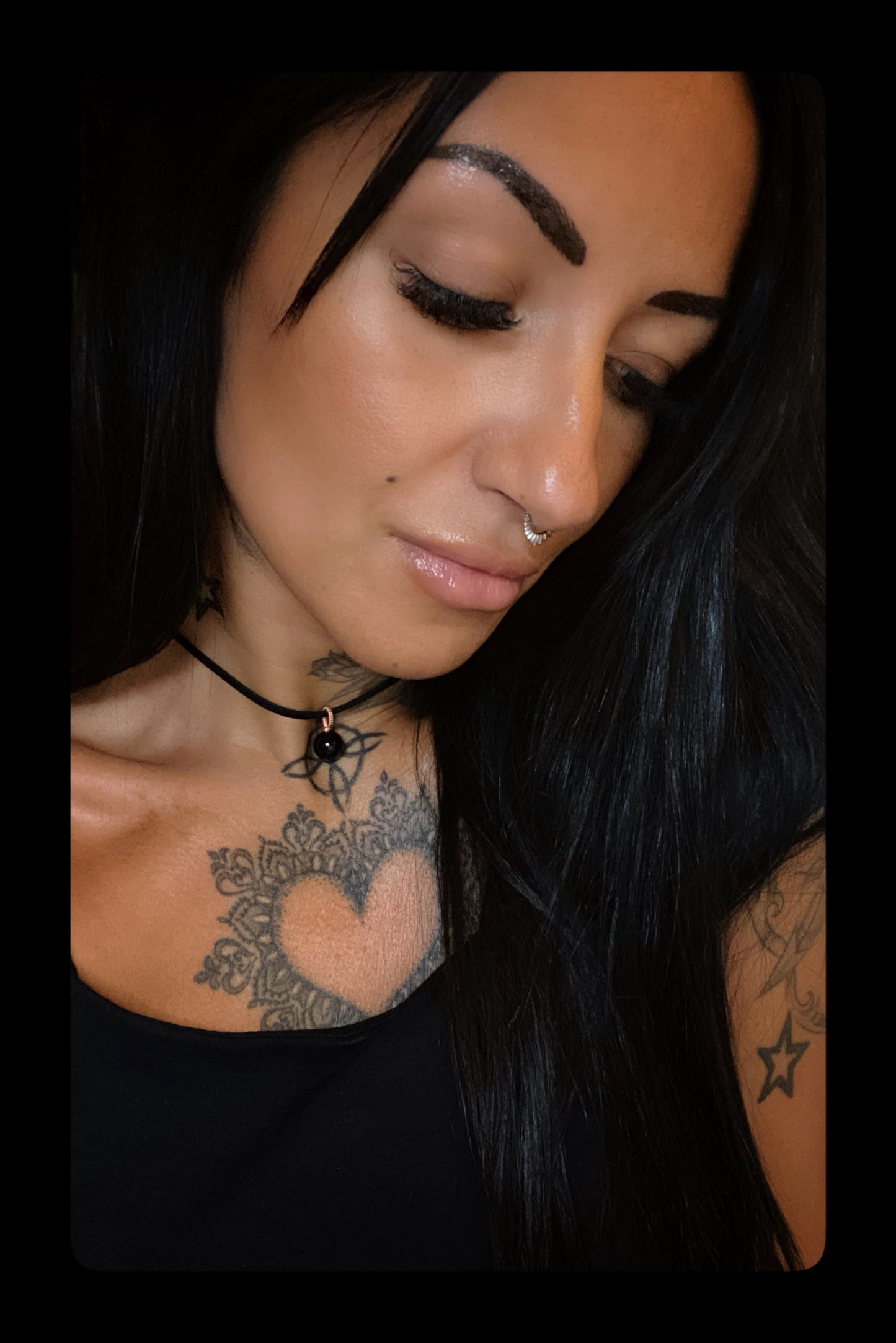 Black Tourmaline Bead Choker