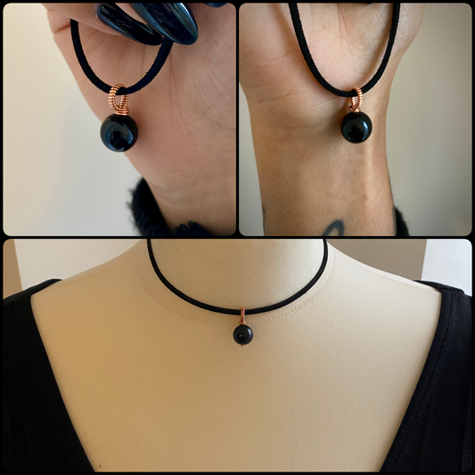 Black Tourmaline Bead Choker