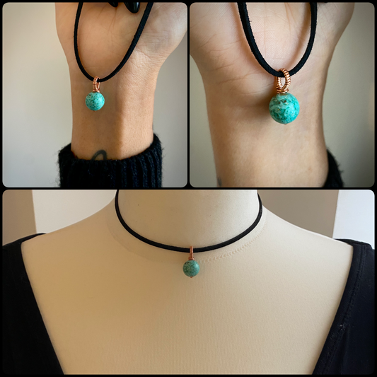 Peruvian Turquoise Bead Choker