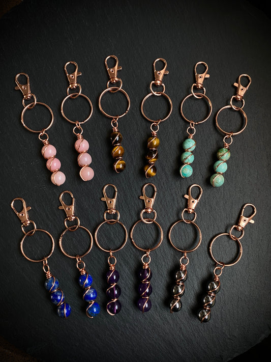Crystal Keyring Charms