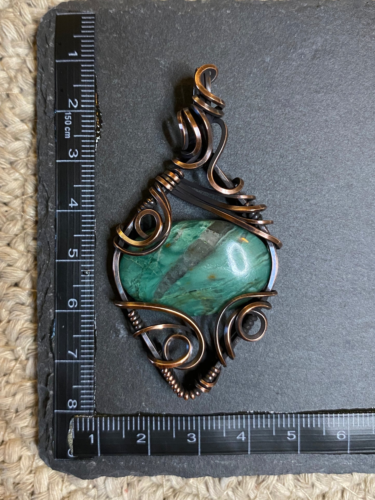 Landscape Copper Smithsonite Pendant