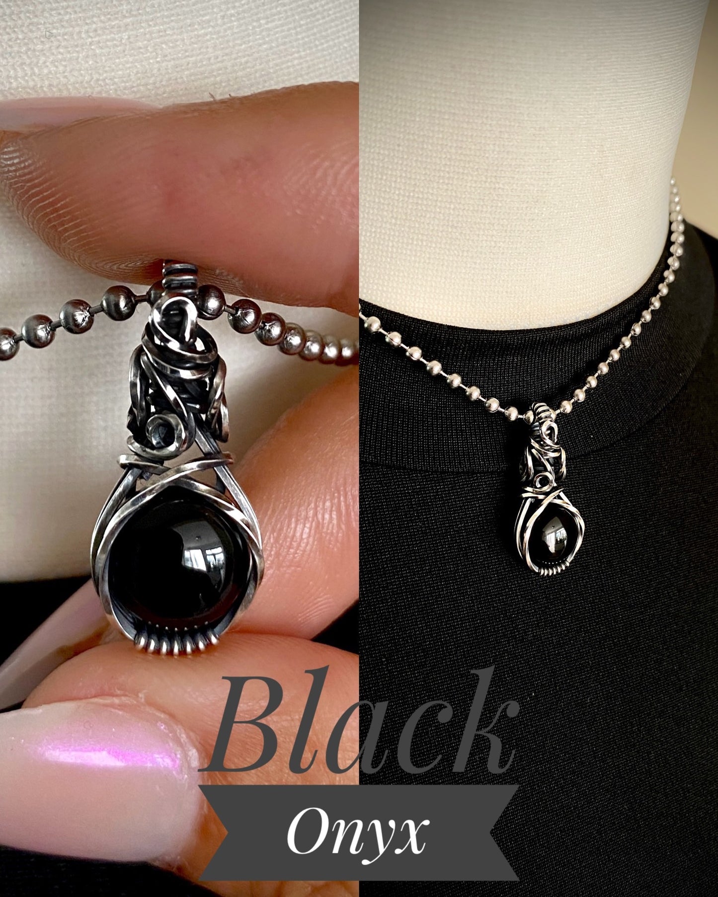 Black Onyx Mini Crystal Choker