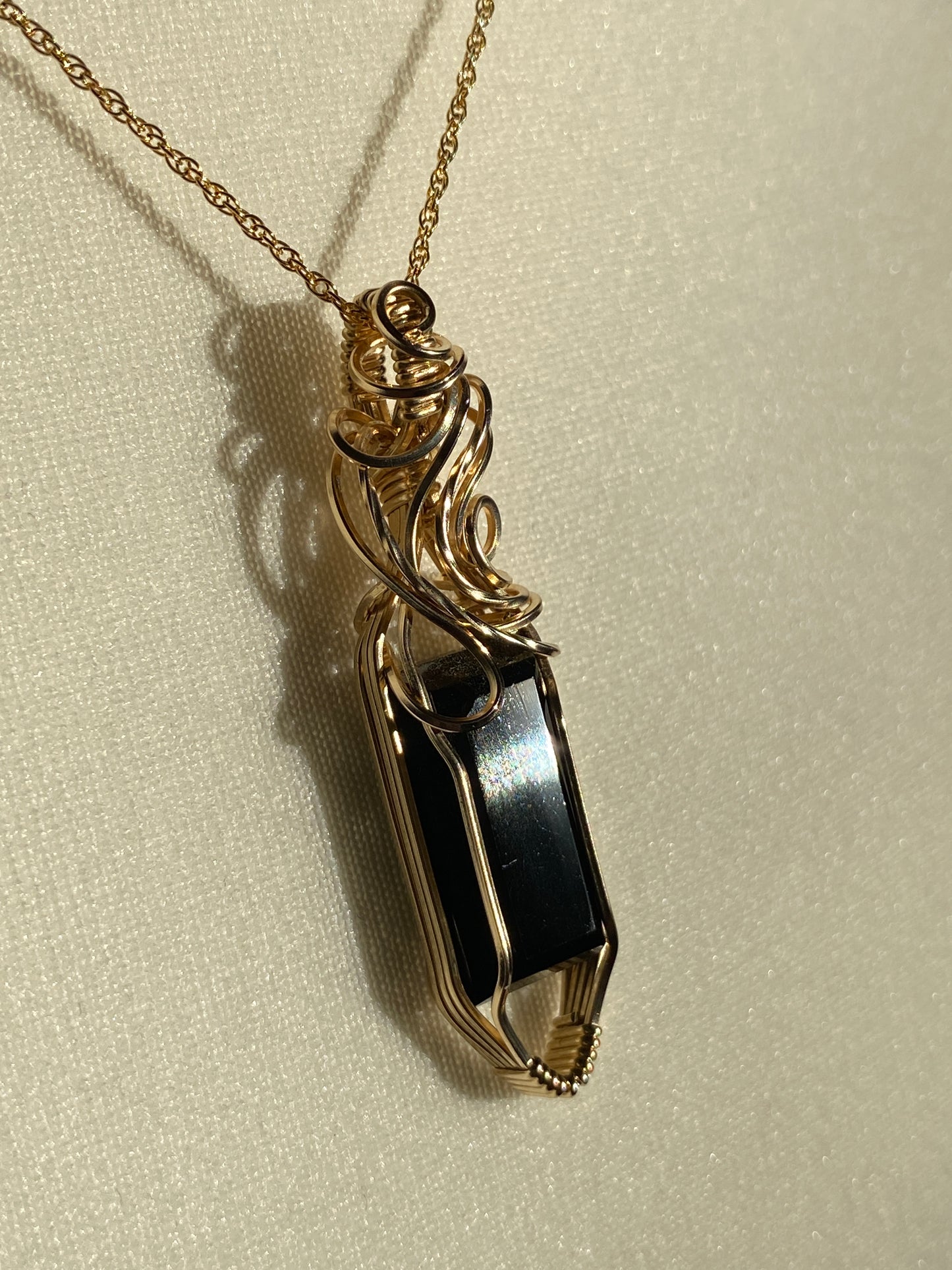 Black Onyx 14k Goldfill Necklace