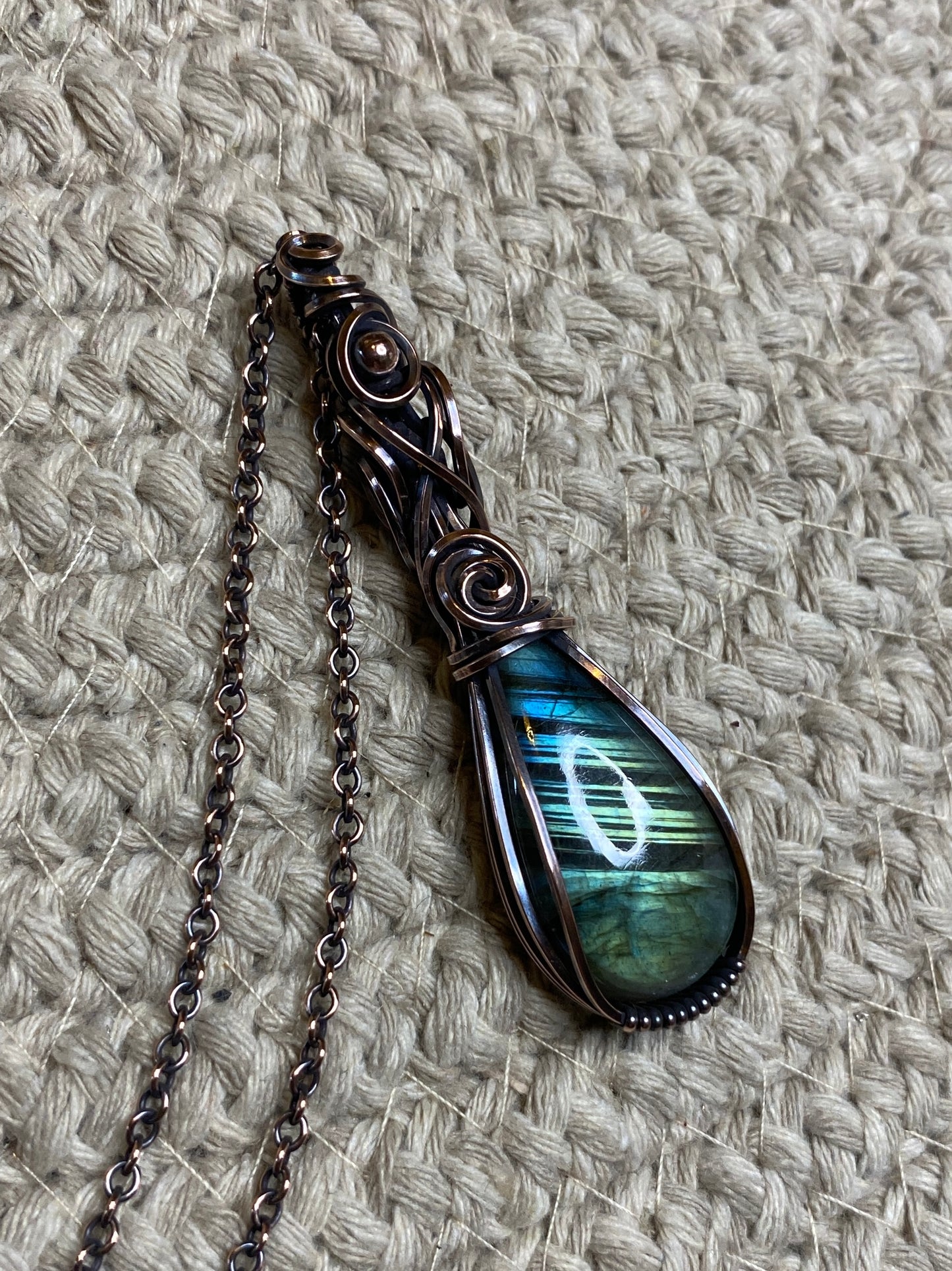 Striped Labradorite Necklace | Signature Wrap