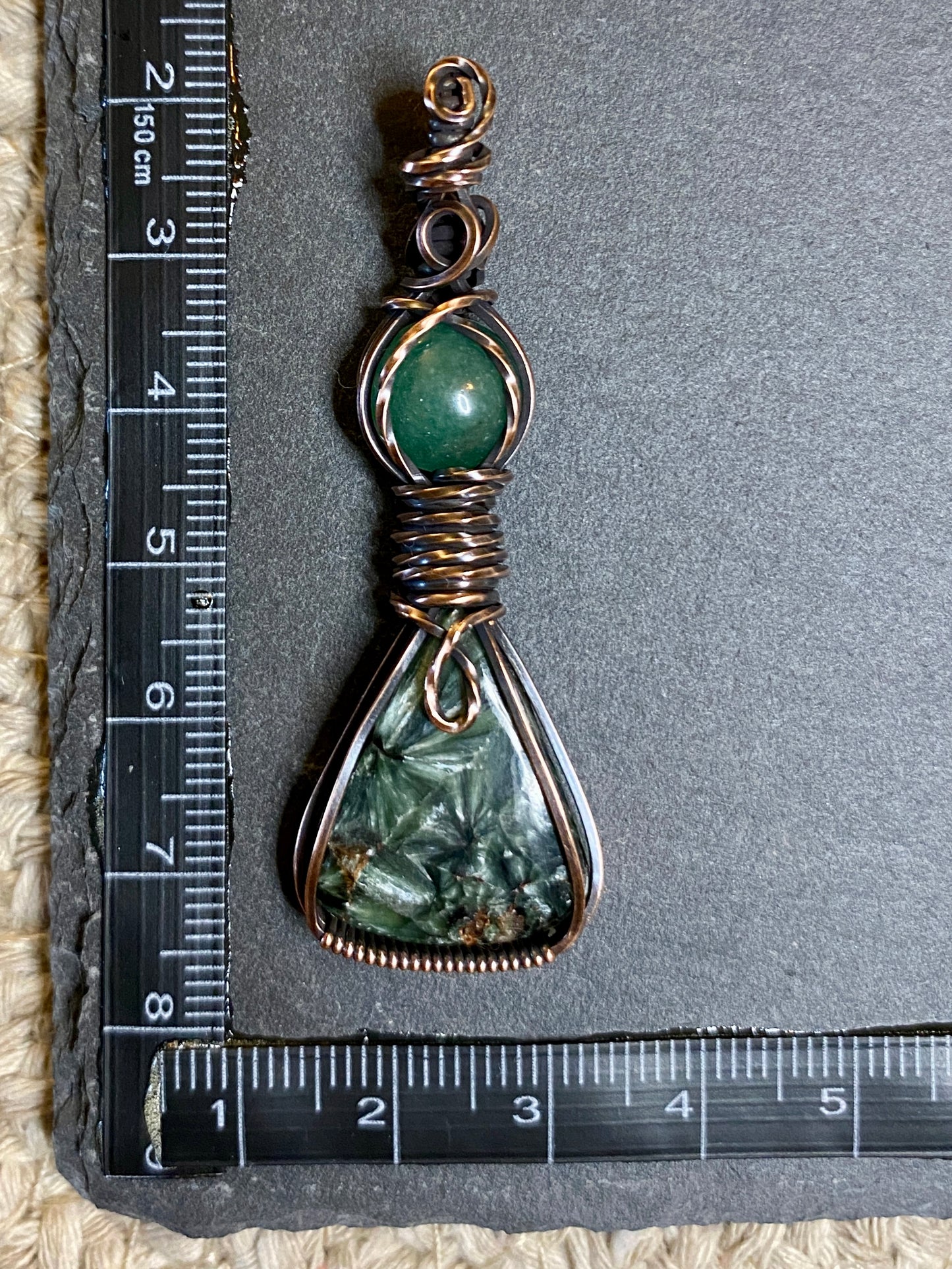 Seraphinite & Green Aventurine Copper Necklace