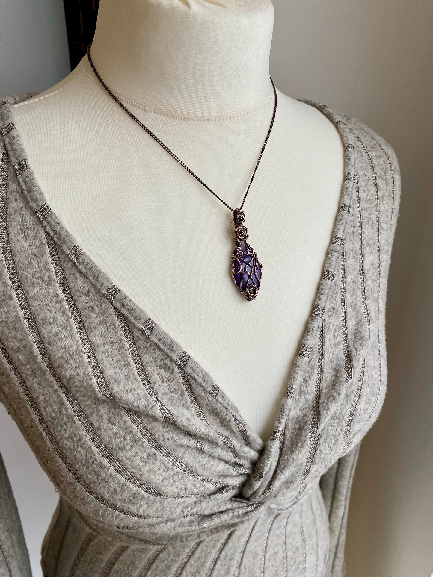 Charoite & Amethyst Necklace