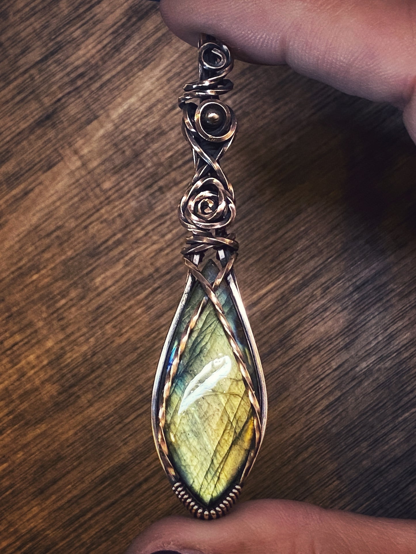 Green Labradorite Necklace | Signature Wrap