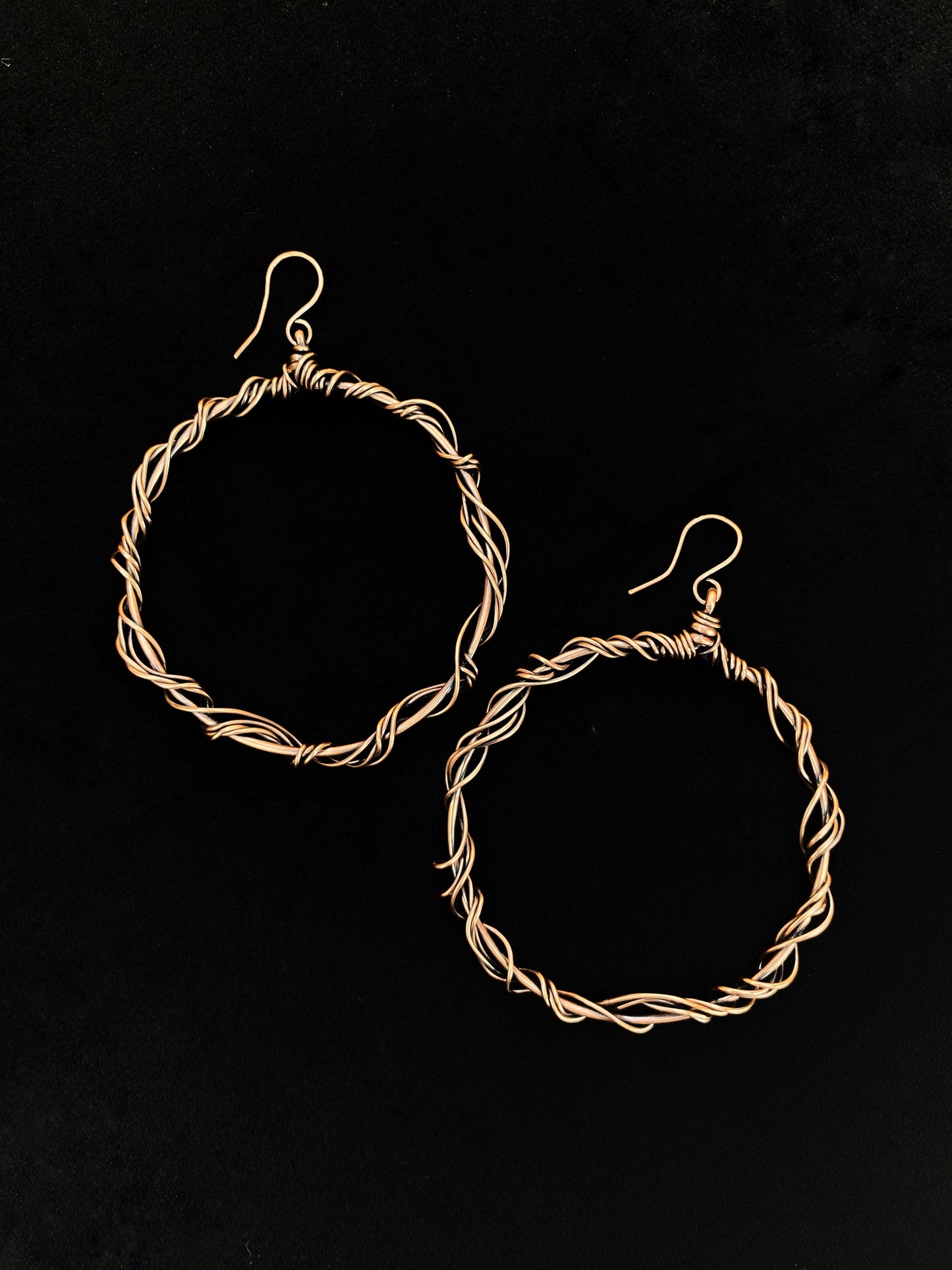 Large Copper Hoop Earrings