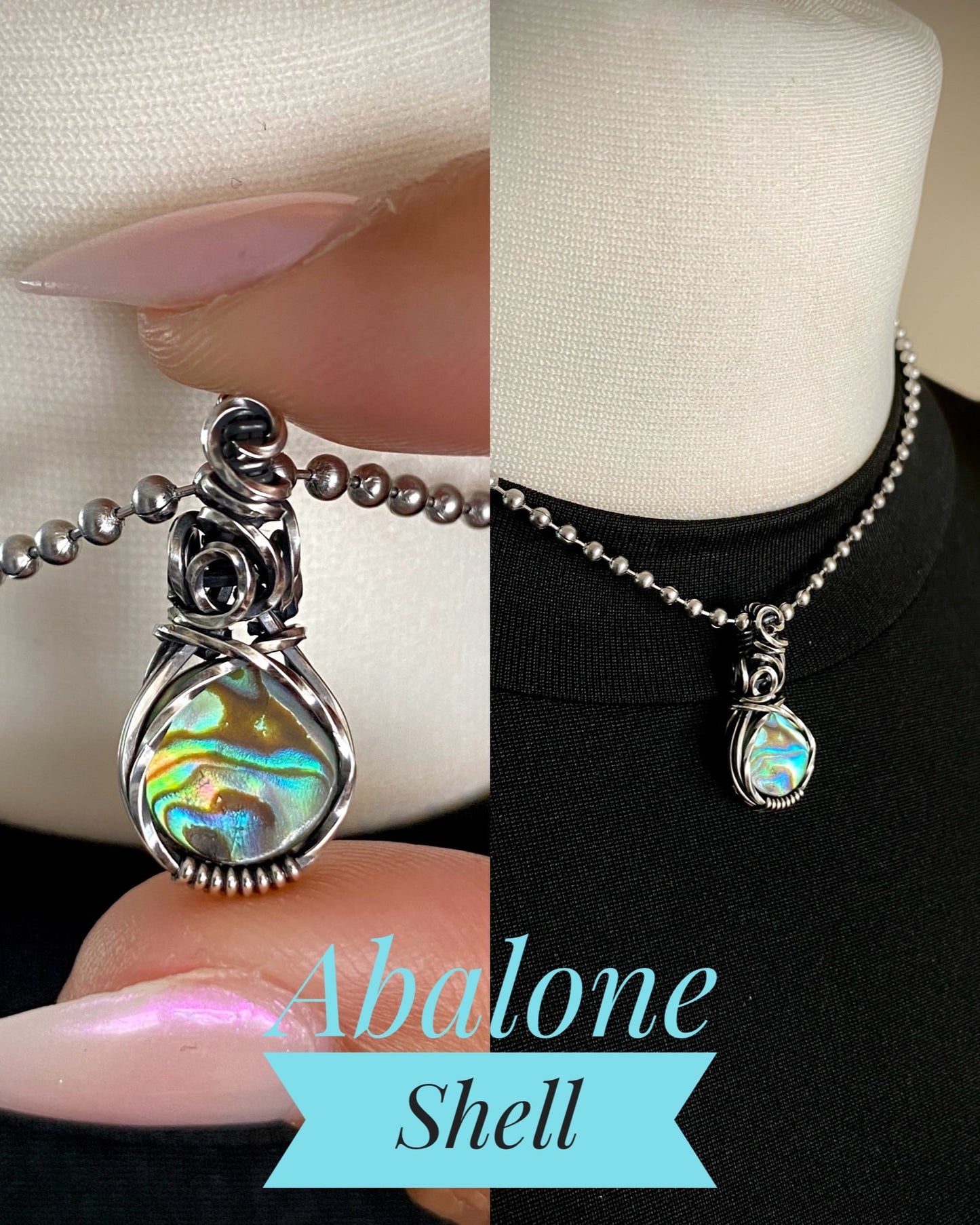 Abalone Shell Mini Crystal Choker