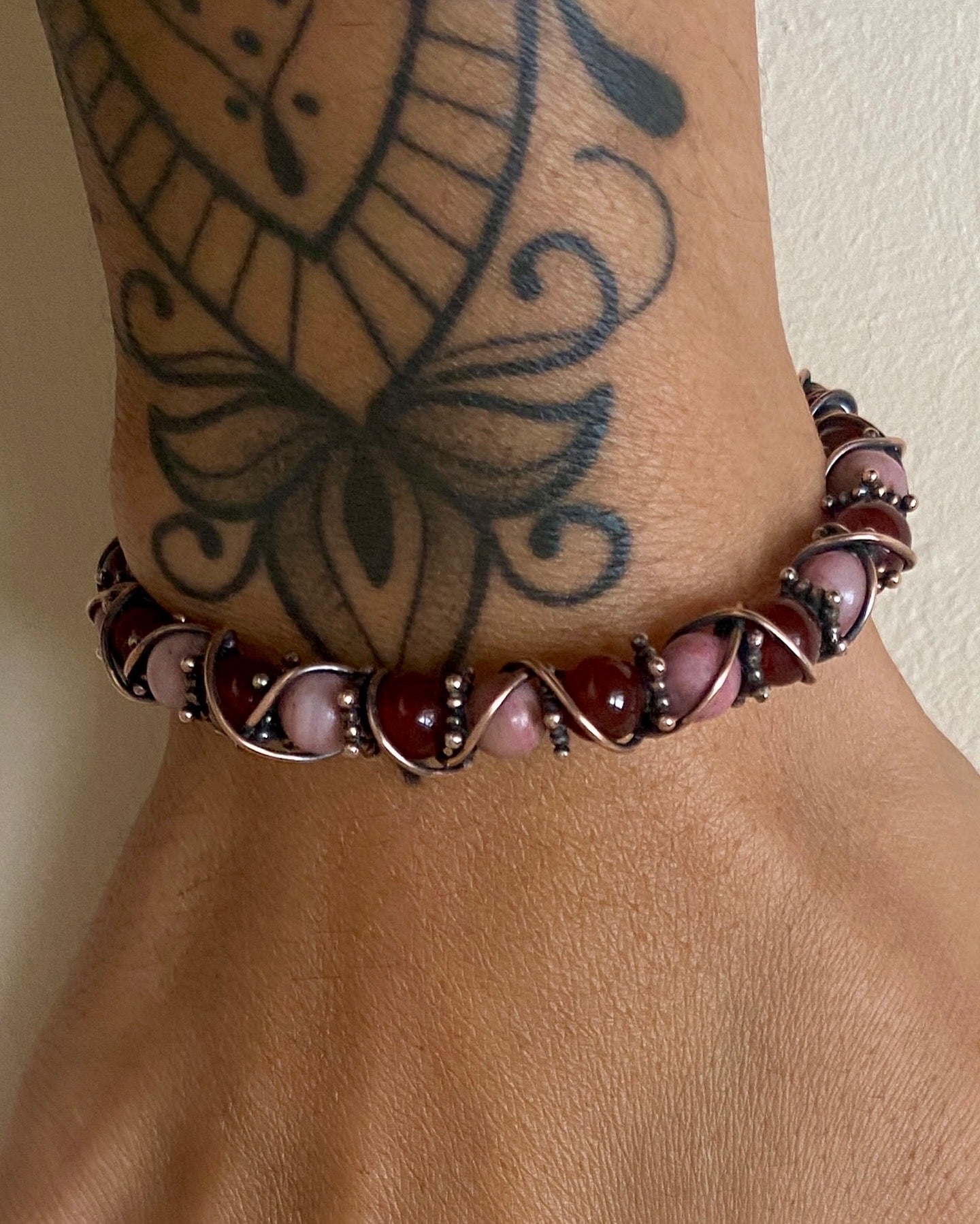 Red Carnelian | Rhodonite Bracelet