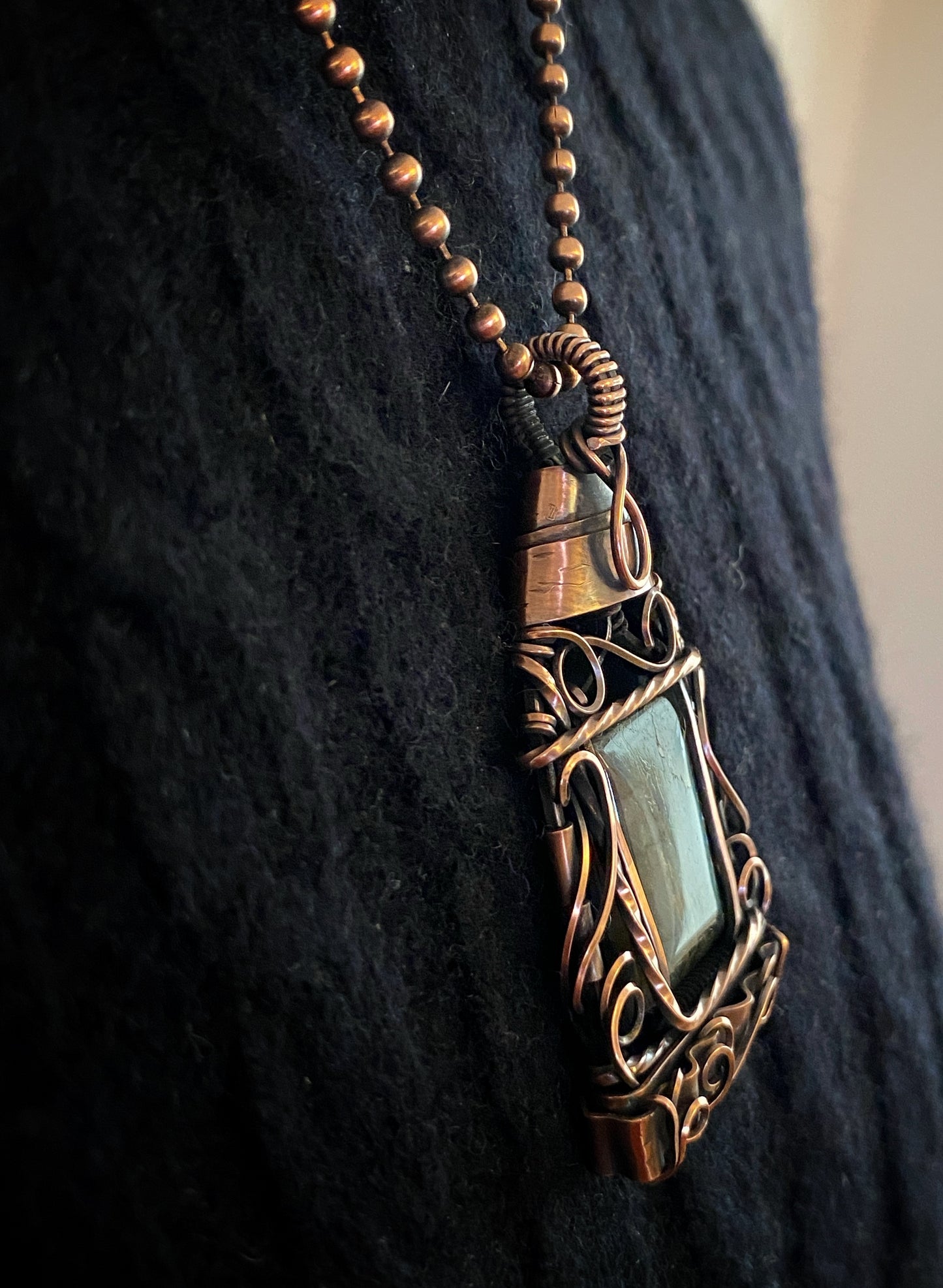 Labradorite House Solid Copper Necklace