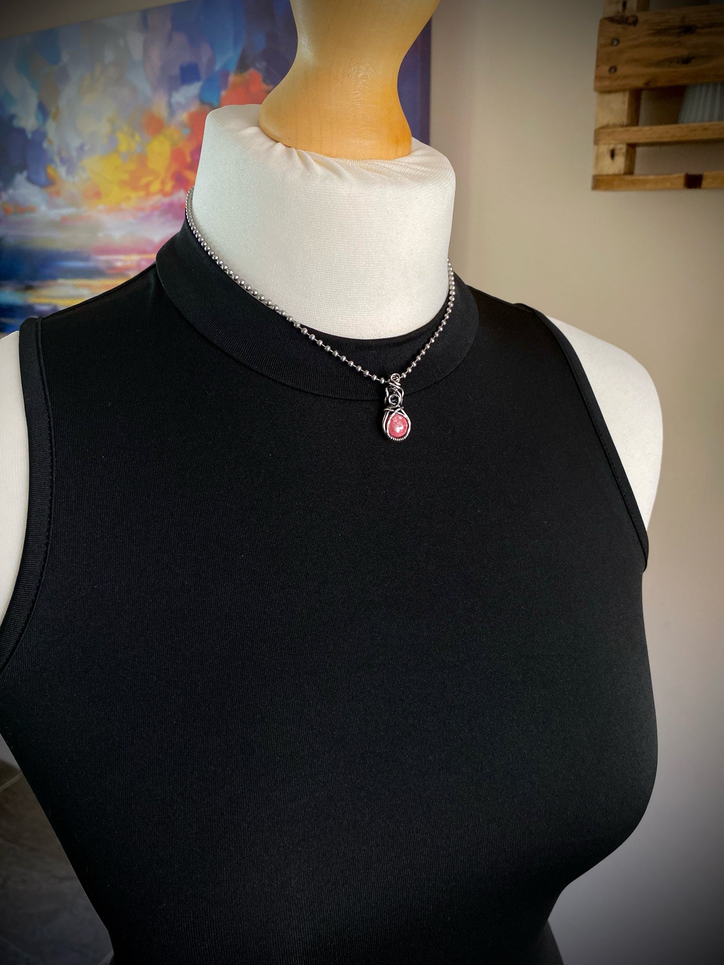 Thulite Mini Crystal Choker