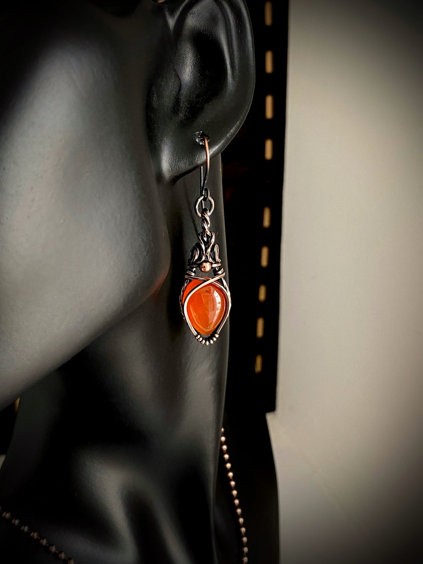 Carnelian Necklace & Earring Set