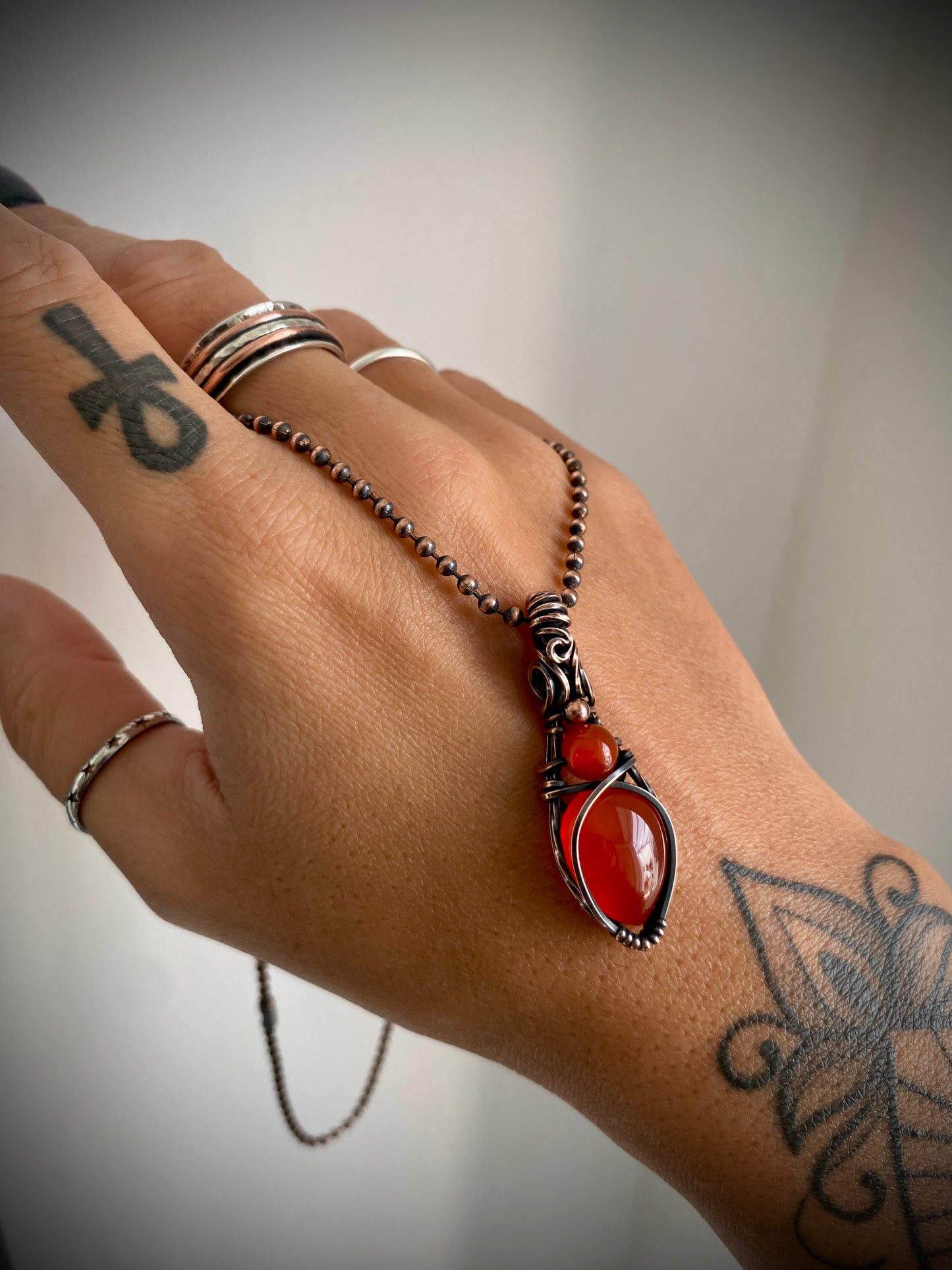 Carnelian Necklace & Earring Set