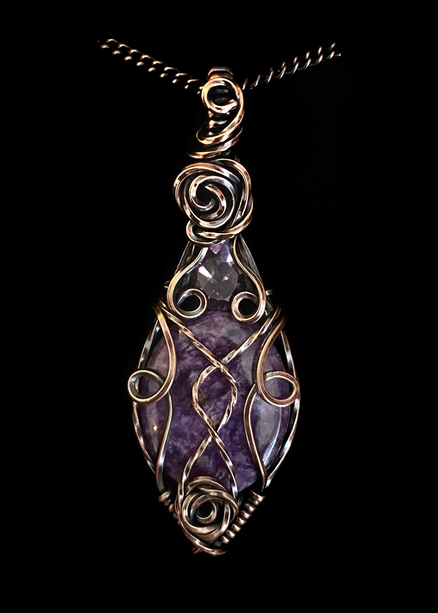 Charoite & Amethyst Necklace