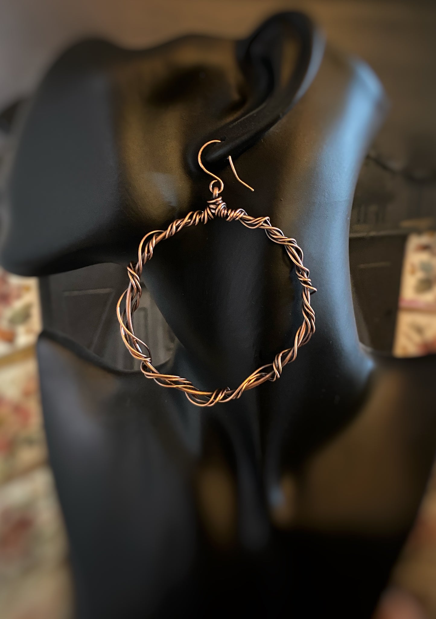 Large Copper Hoop Earrings