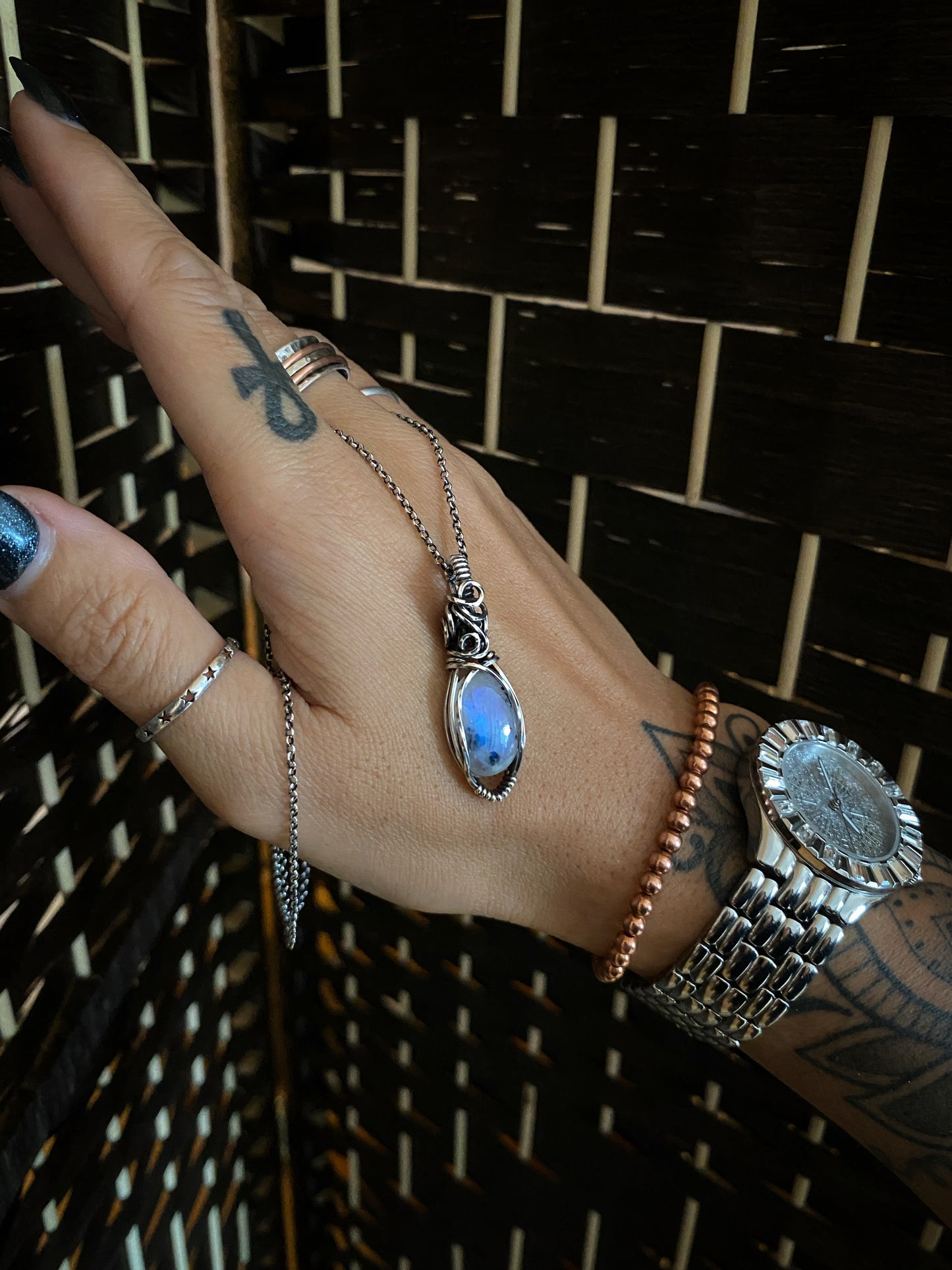 Flashy Rainbow Moonstone | Signature Wrap