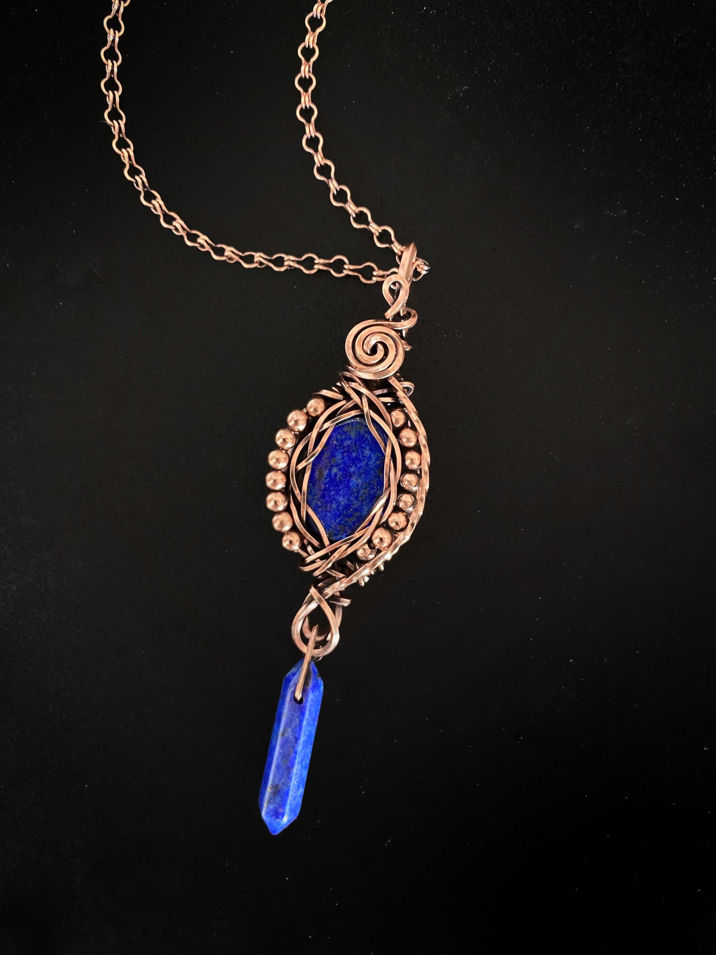 Lapis Lazuli Solid Copper Necklace