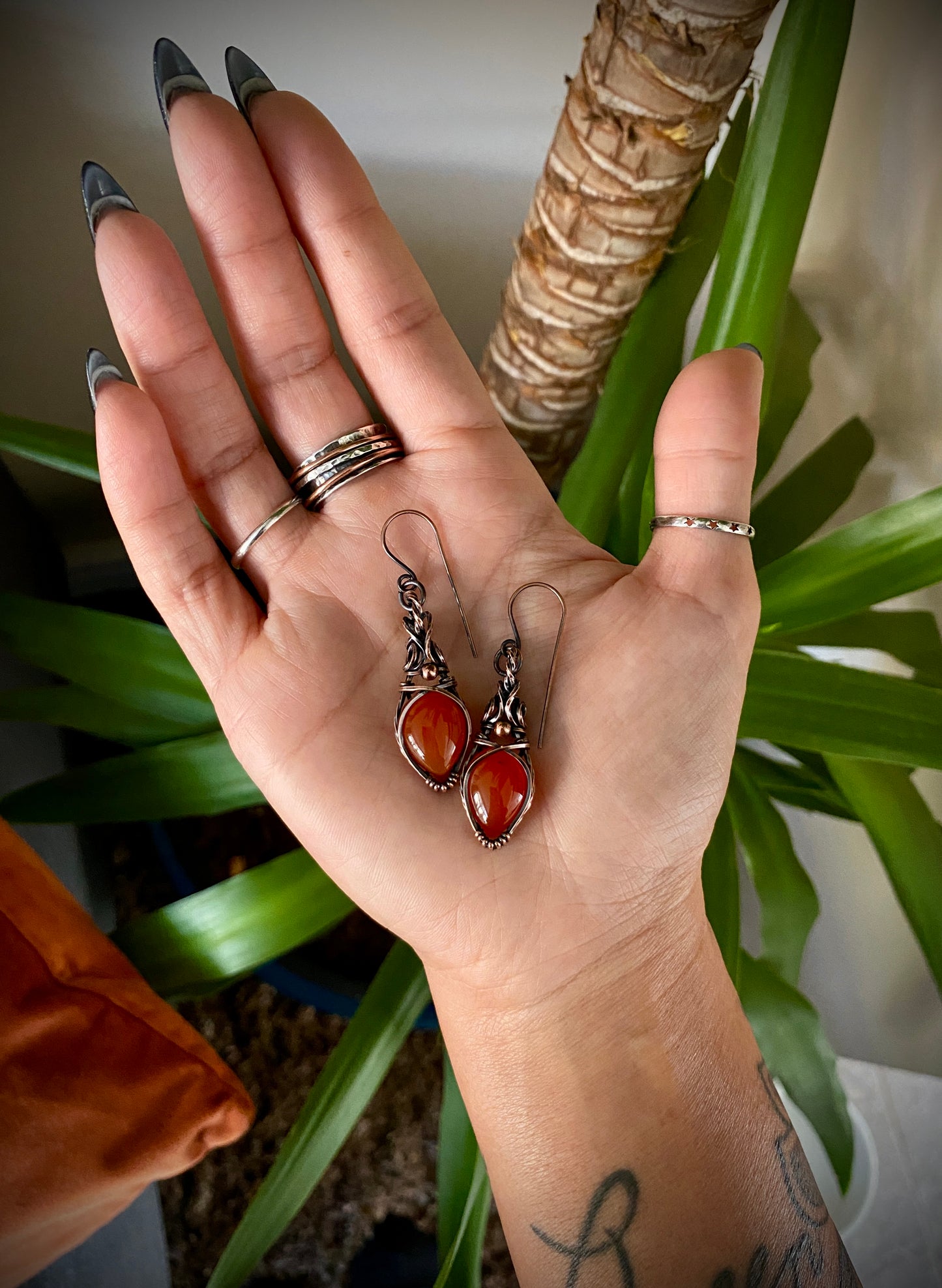 Carnelian Necklace & Earring Set