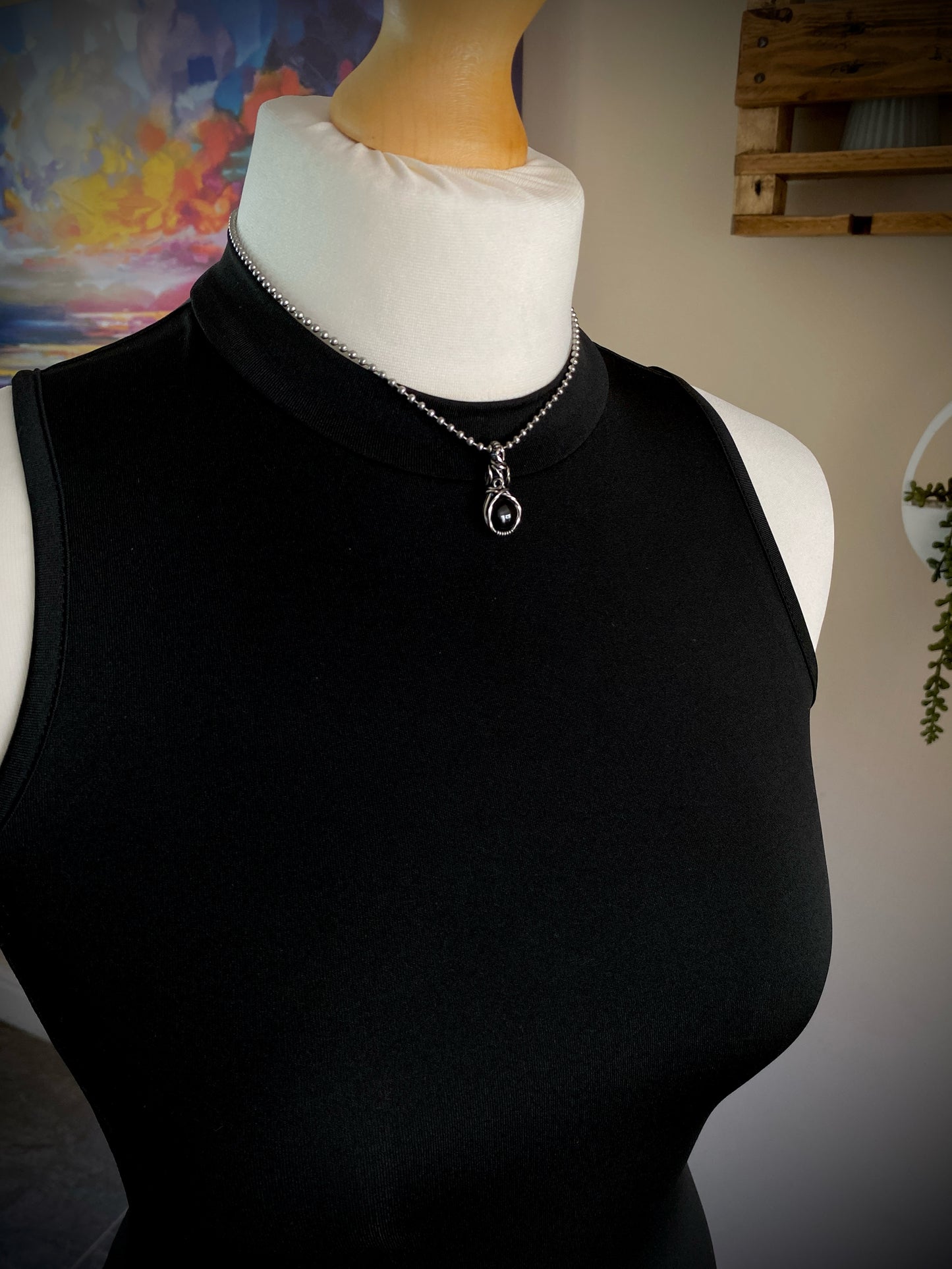 Black Onyx Mini Crystal Choker