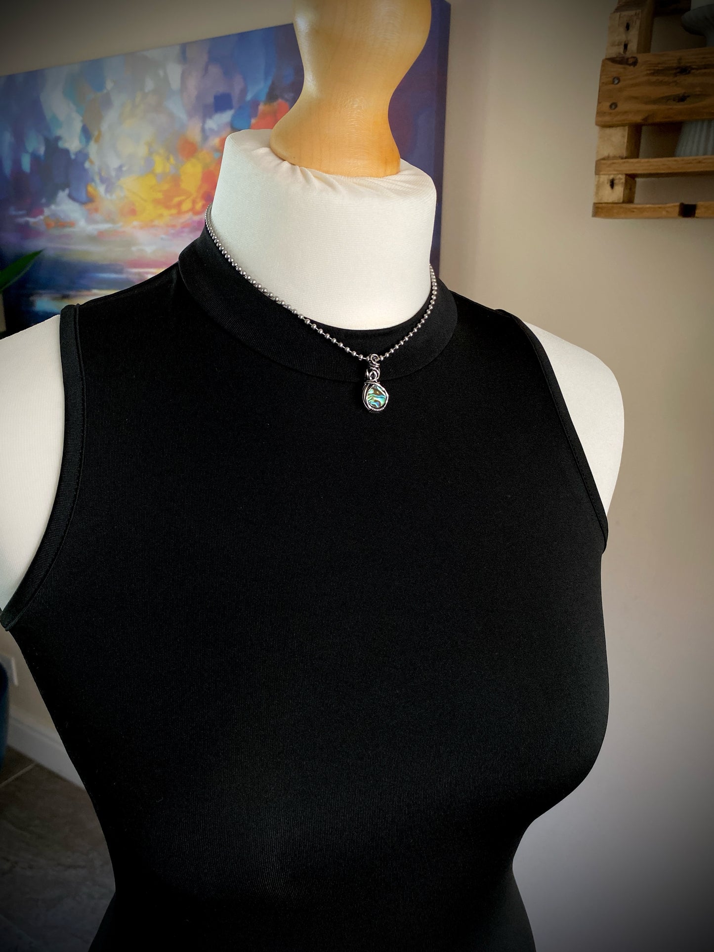 Abalone Shell Mini Crystal Choker