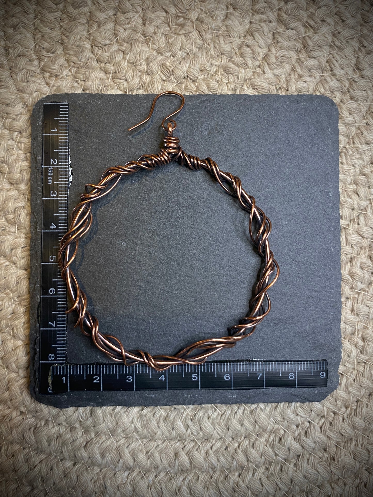 Large Copper Hoop Earrings