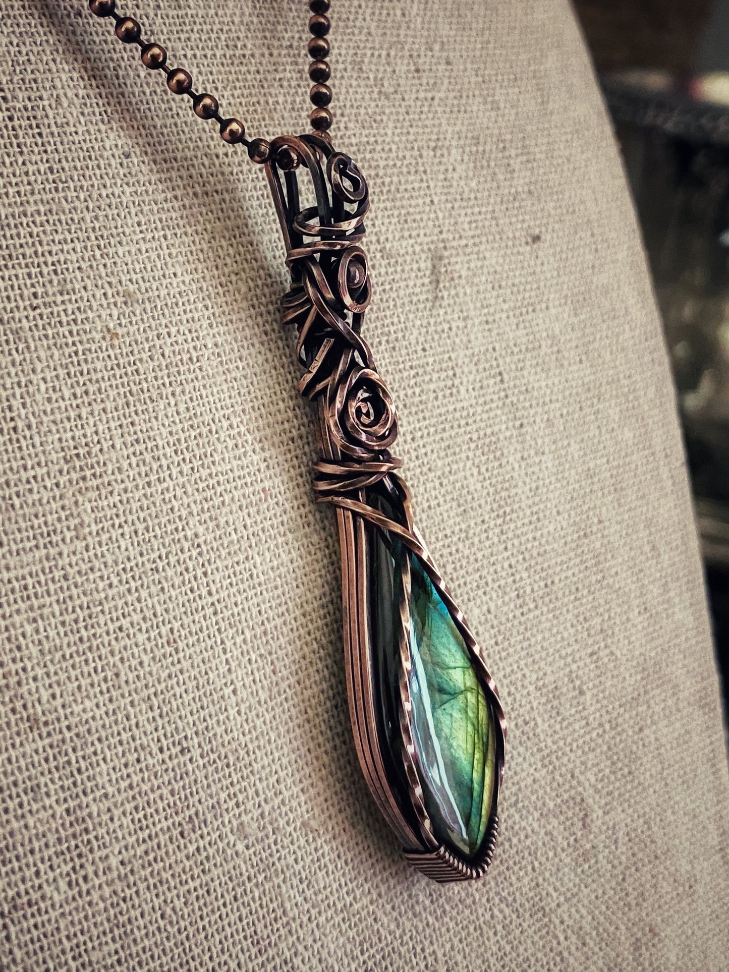 Green Labradorite Necklace | Signature Wrap