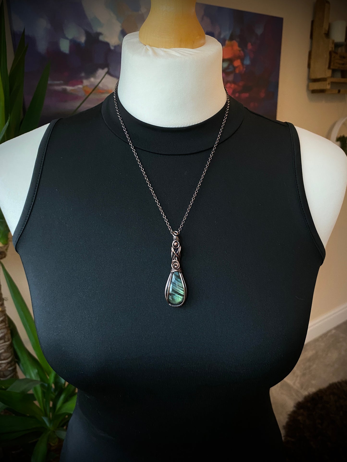 Striped Labradorite Necklace | Signature Wrap