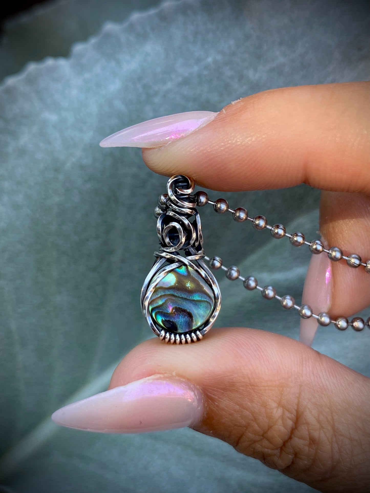 Abalone Shell Mini Crystal Choker