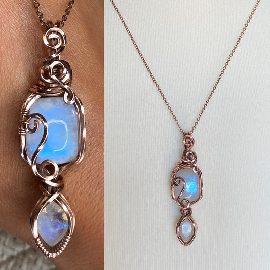 Rainbow Moonstone Necklace