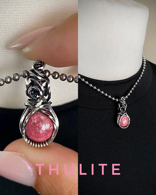 Thulite Mini Crystal Choker