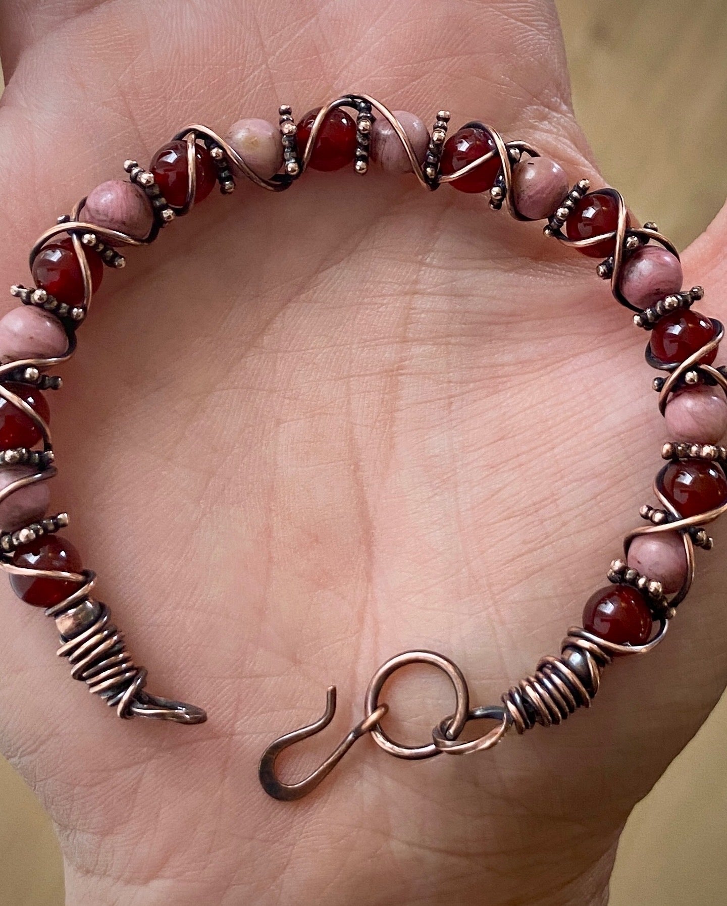 Red Carnelian | Rhodonite Bracelet