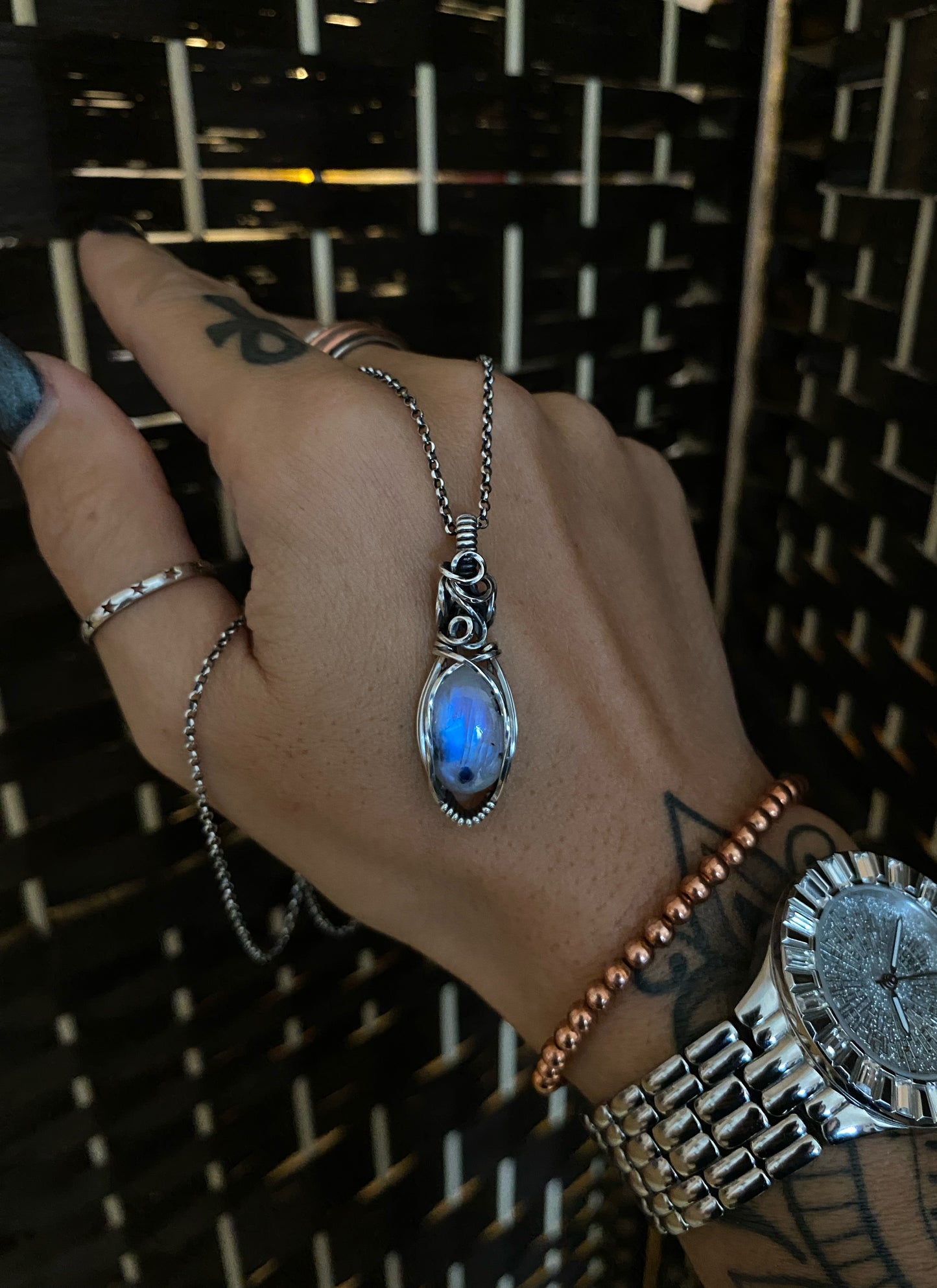 Flashy Rainbow Moonstone | Signature Wrap