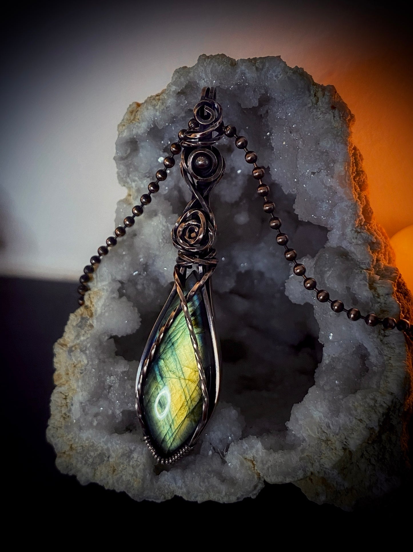 Green Labradorite Necklace | Signature Wrap