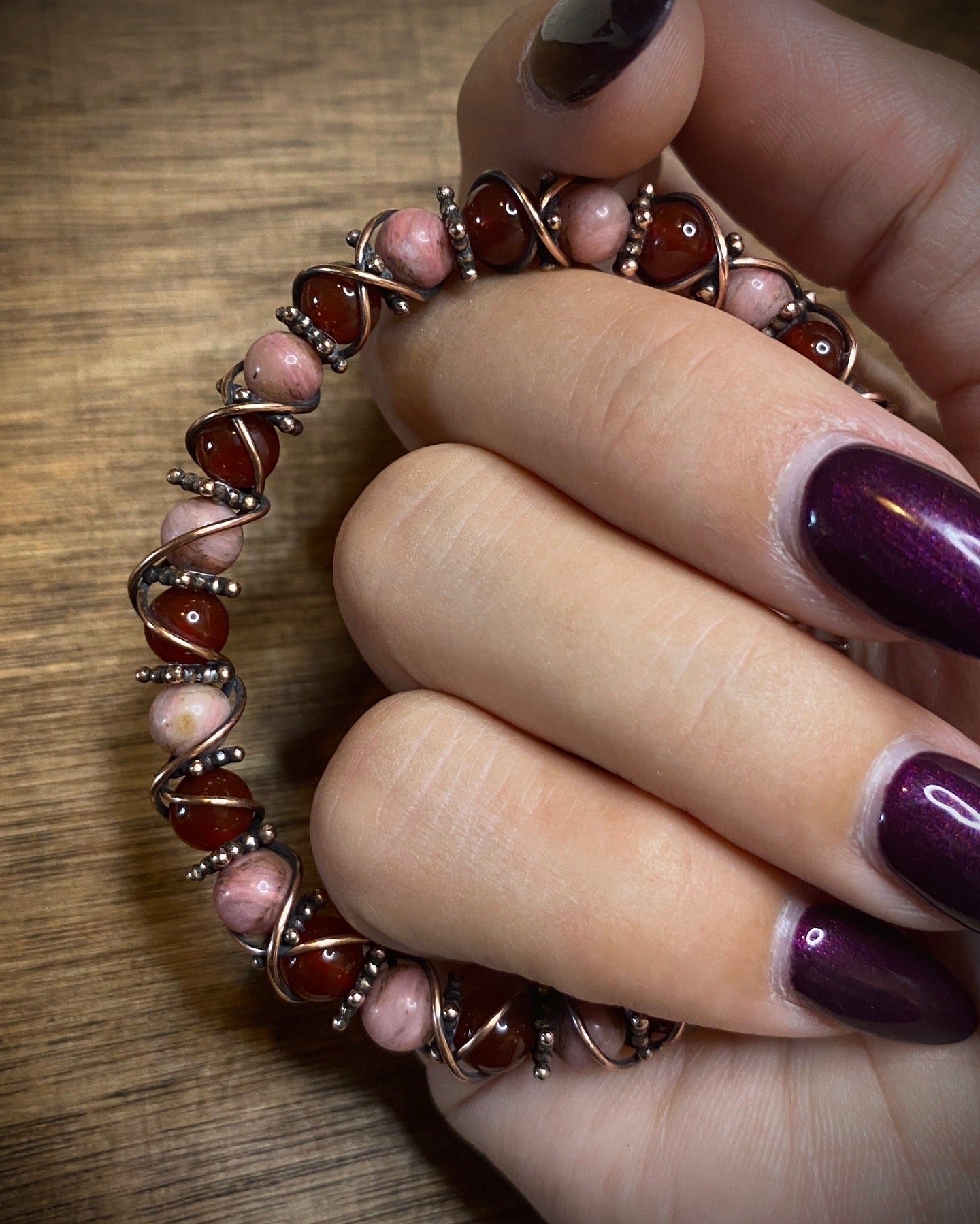 Red Carnelian | Rhodonite Bracelet