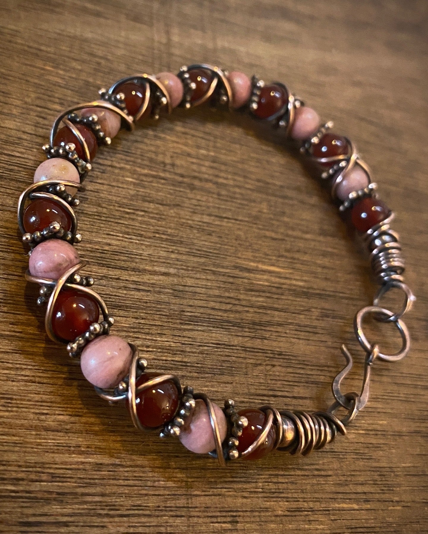 Red Carnelian | Rhodonite Bracelet