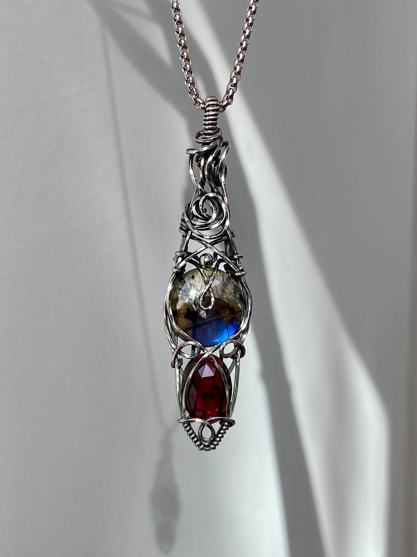 Labradorite & Garnet Necklace *Discounted