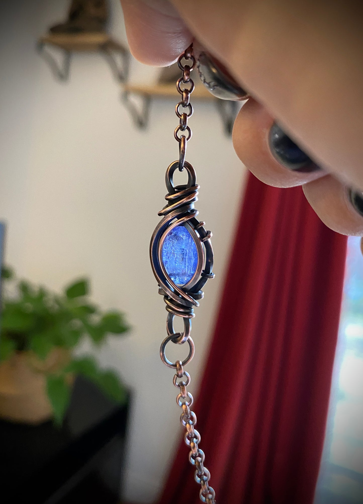 Beautiful Tanzanite Solid Copper Choker