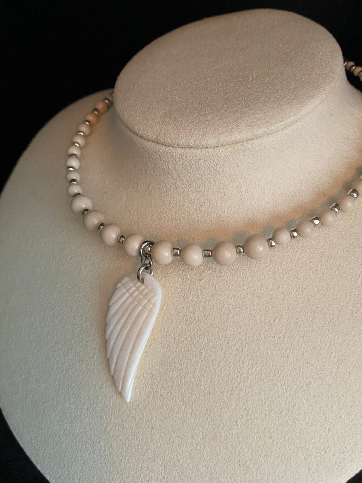 River Stone & Mother of Pearl Choker