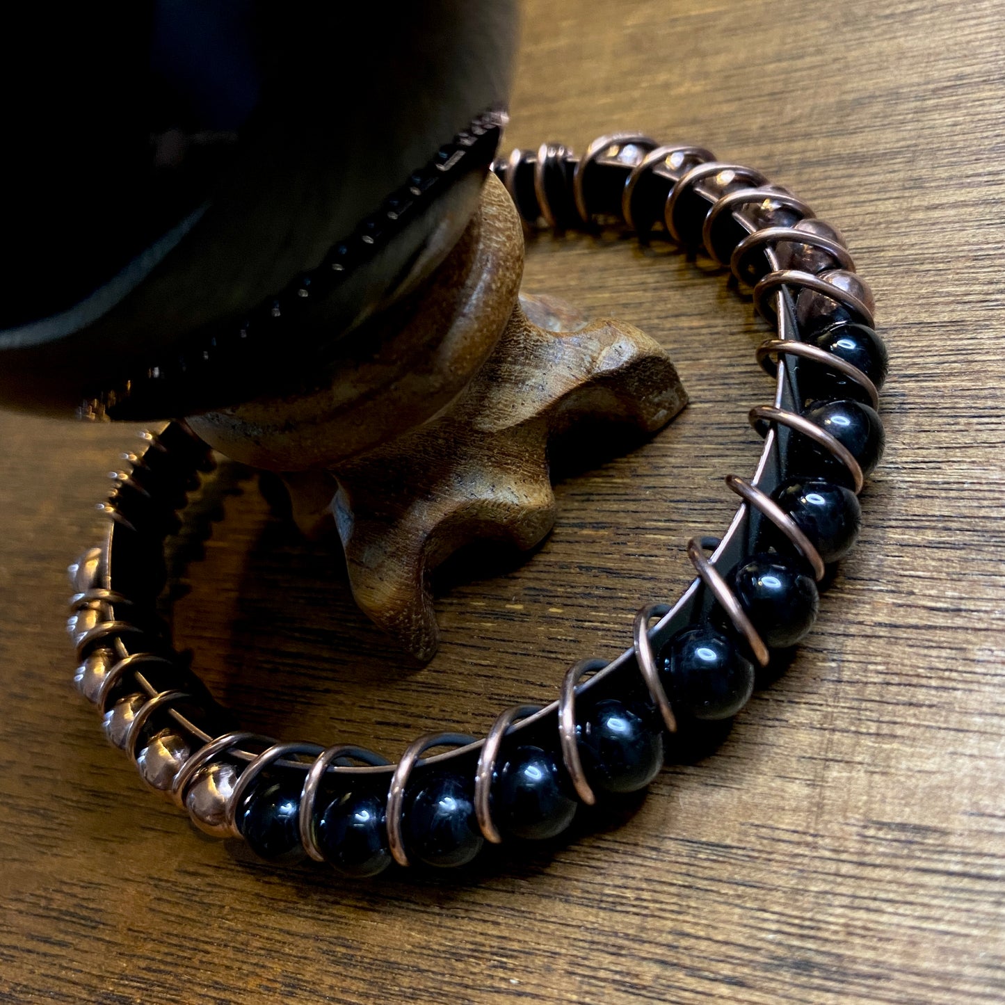 Black Tourmaline & Copper Bracelet