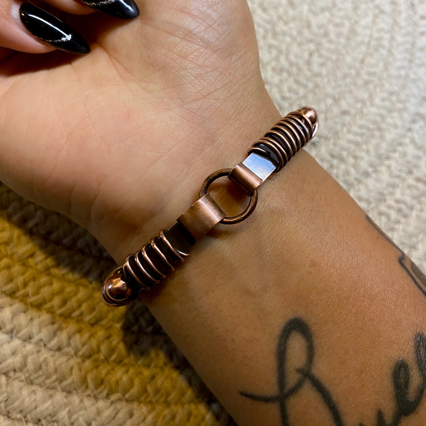 Black Tourmaline & Copper Bracelet